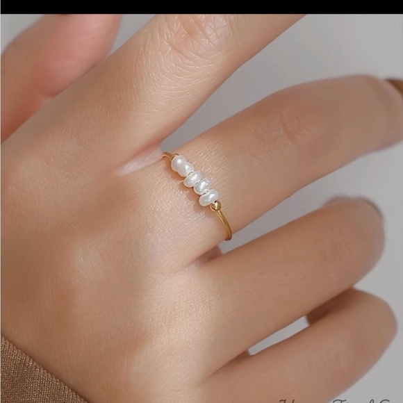 Gold Pearl Accent Ring - Picture 3 of 5